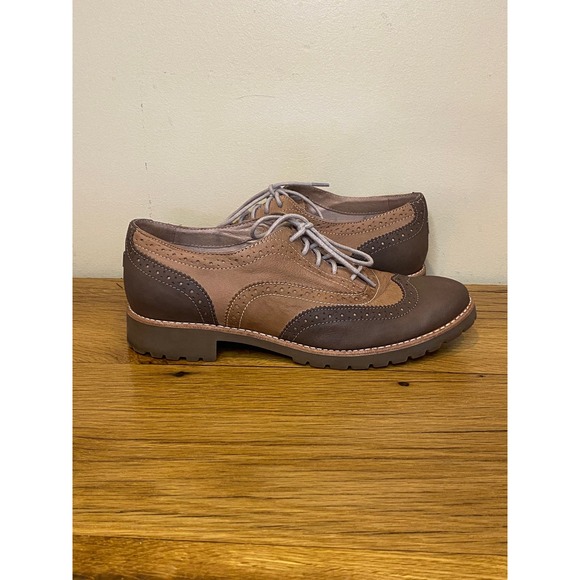 Women's Sperry Topsider Ashbury Oxford Wing Tip Shoe Brown Suede, Size 7.5 - Picture 3 of 7